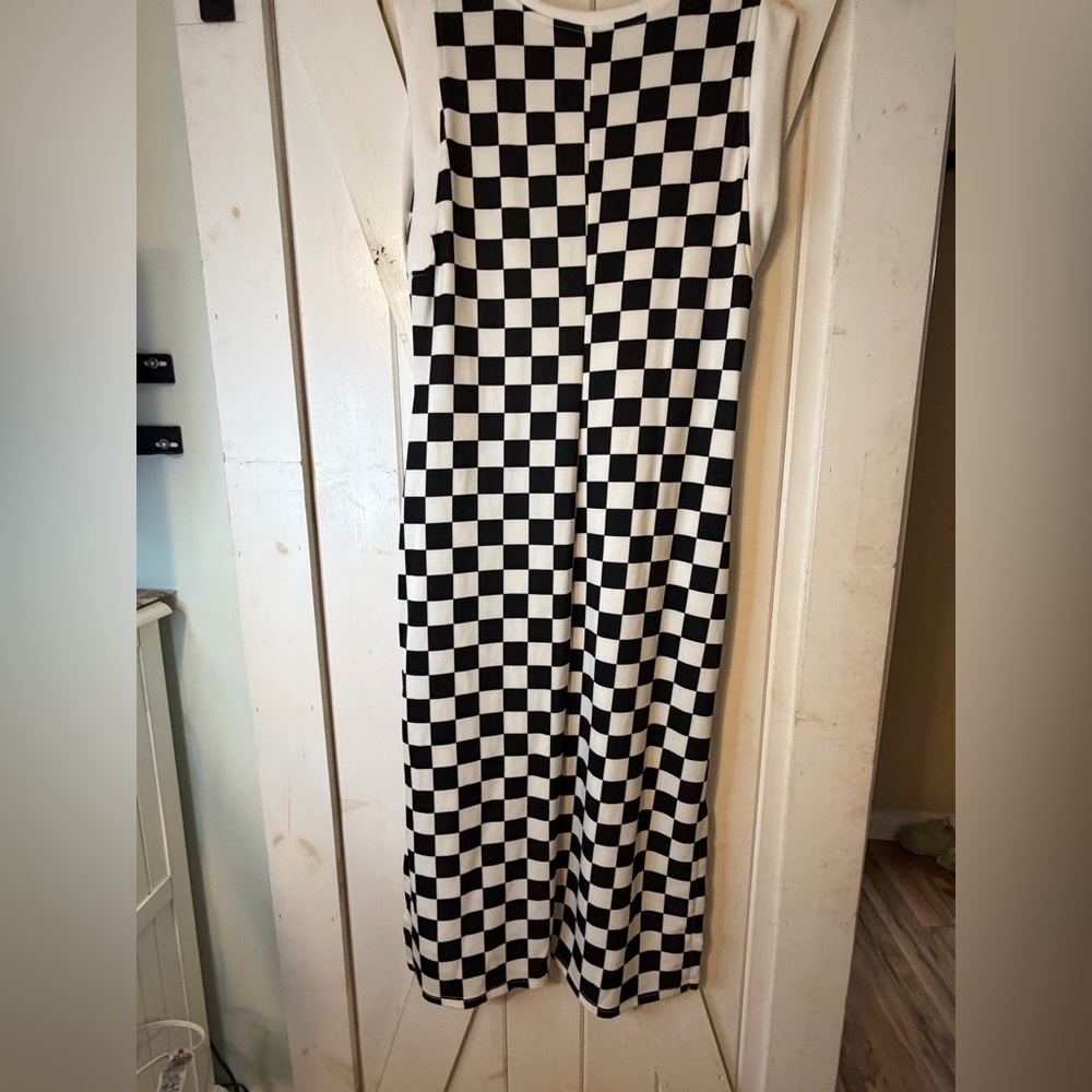 Checkered Black and White dress